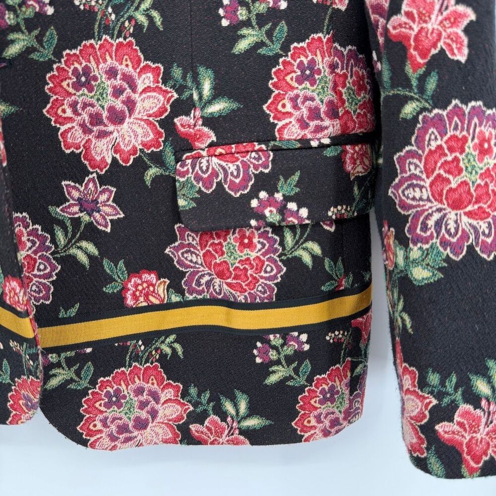 ASOS DESIGN slim suit in floral embroidery with taping Sz 42 - Picture 4 of 12
